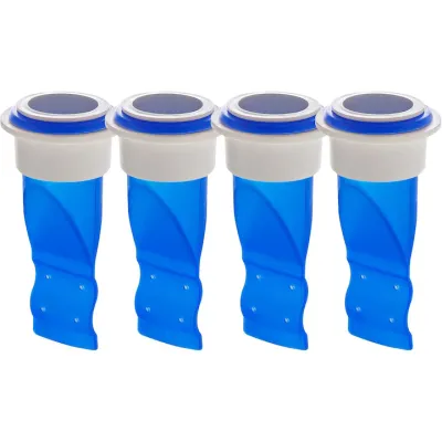 Supape Antimiros Canalizare, Scurgeri pardoseala, Sifon chiuveta, AYSTOAYS®, Set 4 Supape, Silicon, Cu adaptor pentru 40mm si 55 mm, pentru Toaleta Baie Bucatarie, Albastru