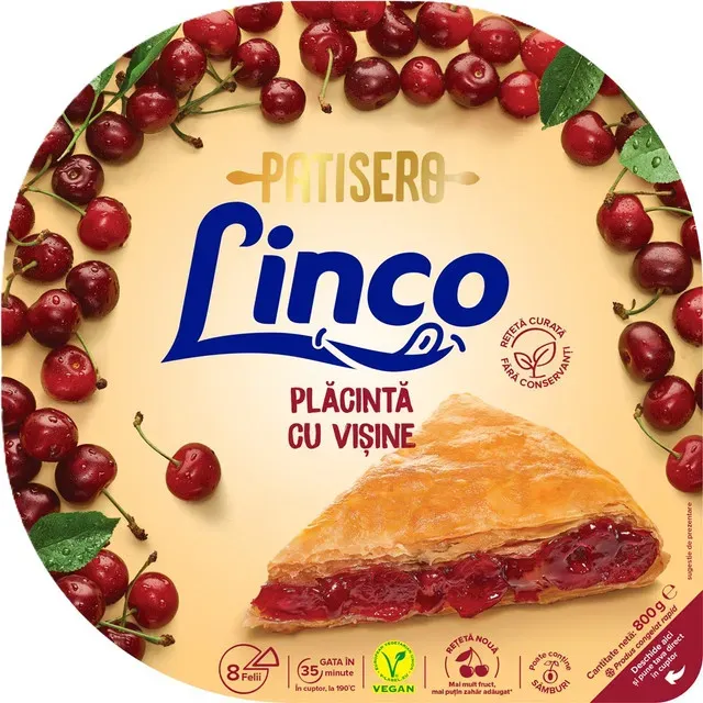 Placinta cu visine Linco Patisero, 800 g