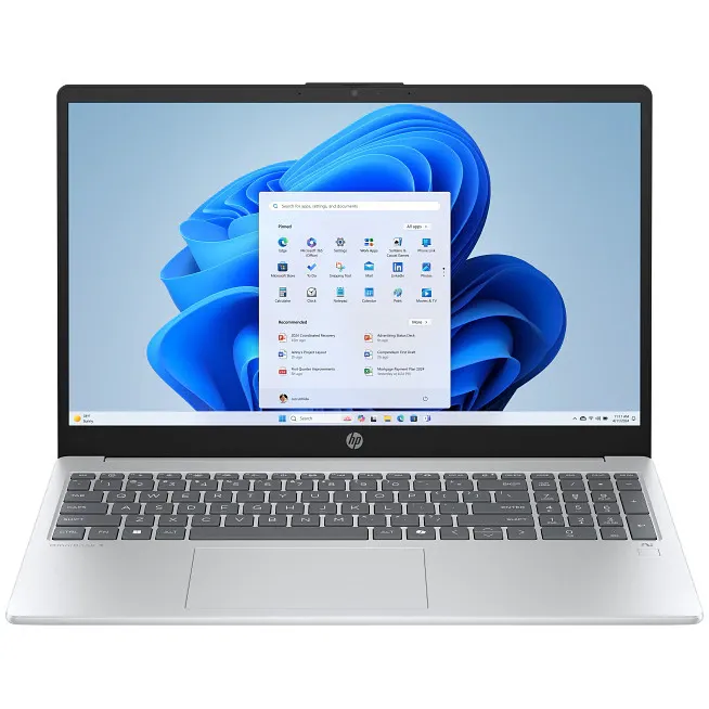 HP OmniBook 15-fn0004nn cu procesor AMD Ryzen™ AI 7 350 pana la 5.0GHz, 15.6", Full HD, 32GB DDR5 RAM, 512GB SSD, AMD Radeon™ 860M Graphics, Windows 11 Home, Glacier Silver