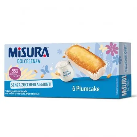 Briose cu iaurt Misura Plumcake, fara zahar, 6 bucati, 190 g