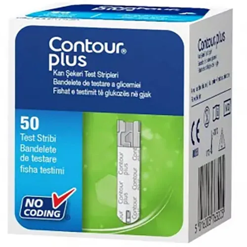 Teste de glicemie Contour Plus Bandelete, 50 buc.