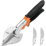 Foarfece unghiulare multifunctionale Wacorresi, inox, reglabil 45-135 grade, negru/portocală, cu mâner ergonomic