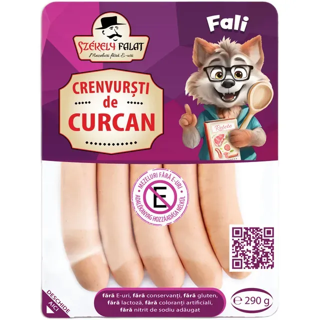 Crenvursti de curcan Szekely Falat Fali, 290 g
