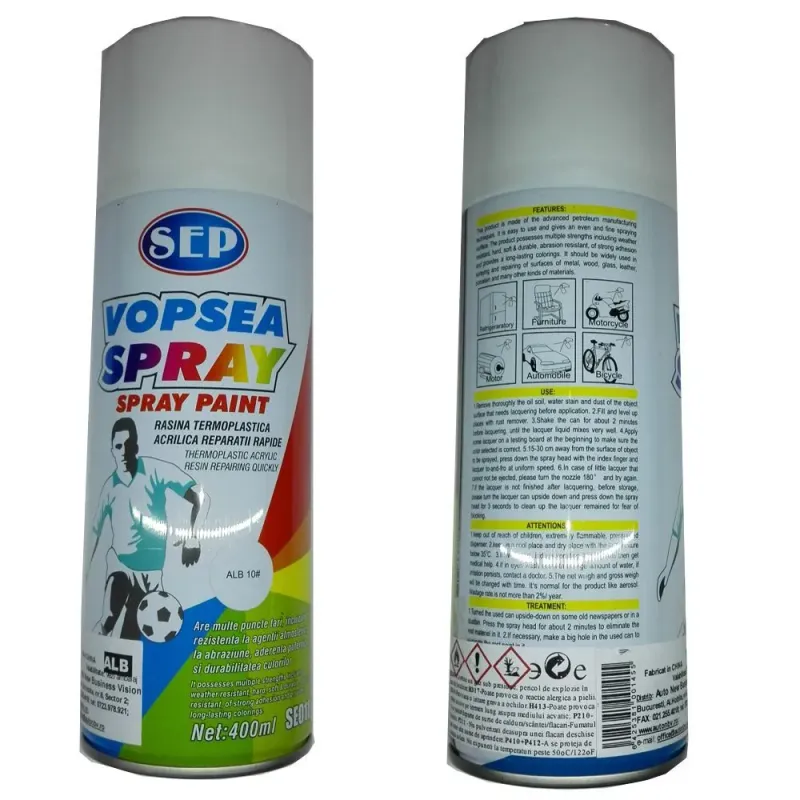 Vopsea nemetalizat alb 400 ml