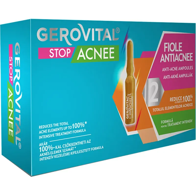 Fiole antiacnee Gerovital Stop Acnee 10 x 2 ml