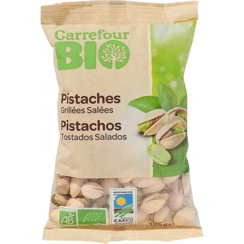 Fistic sarat prajit Carrefour Bio, 125g