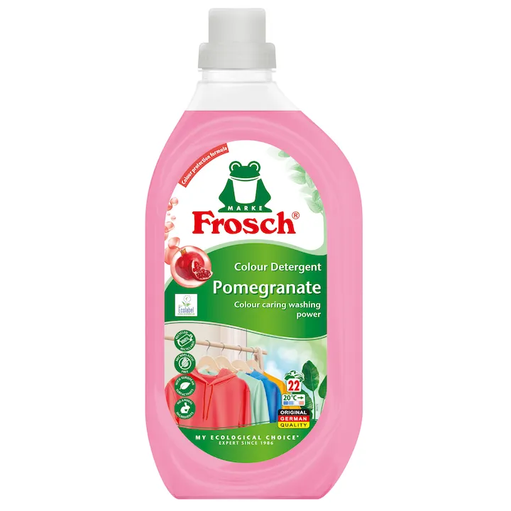 Detergent lichid de rufe colorate Frosch Rodie, 1.5 L, 22 spalari