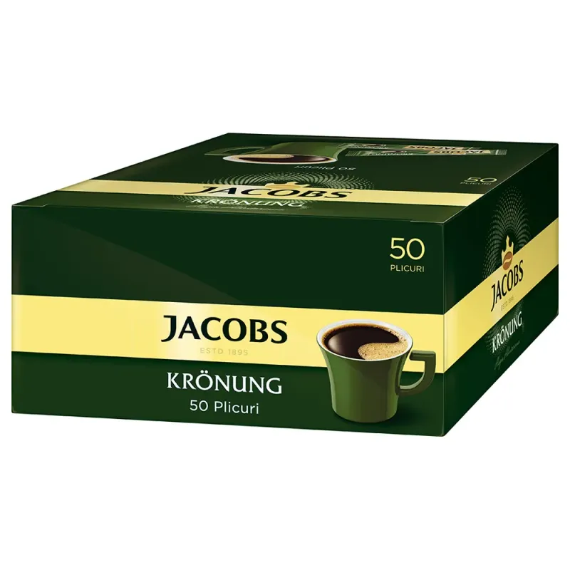 Cafea instant Jacobs Kronung Alintaroma, 50 plicuri x 1,8g