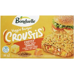 Burger Cheesy Croustis cu dovleac, emmental si linte 2x120g