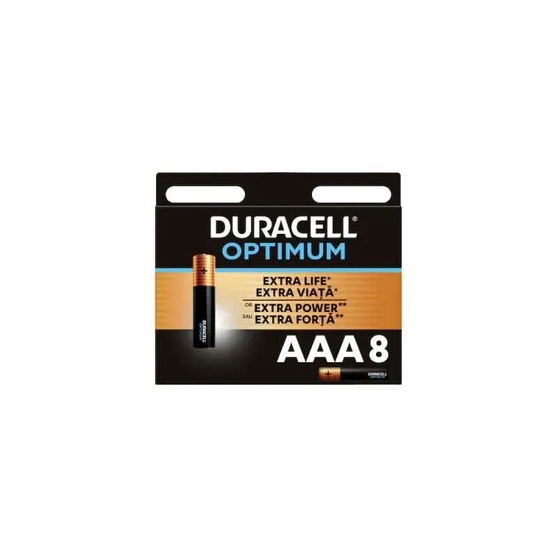 Baterii Duracell Optimum, AAA, 8 buc