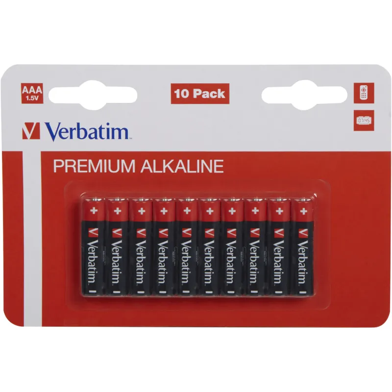 Baterii Verbatim, Alkaline, AAA, 10 buc