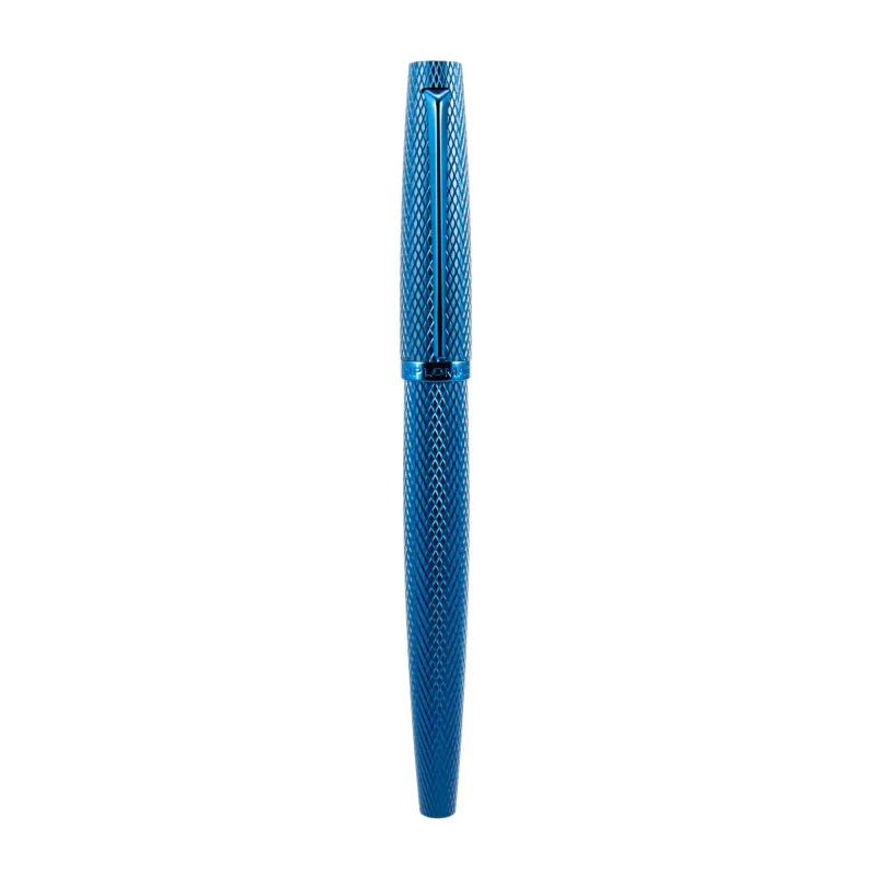 Stilou Diplomat Viper, Cu Penita F/m, Din Otel Inoxidabil - Blue Guilloche