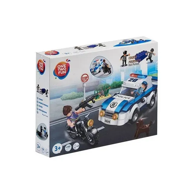 Set constructie politie si hot One Two Fun