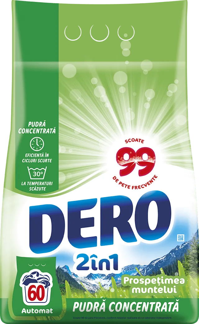 Detergent automat Dero 2in1 Prospetimea Muntelui, 60 spalari, 4.5 kg