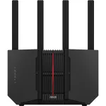 Router Gaming Wireless ASUS RT-BE92U, BE9700, Tri-Band, Quad-Core 2.0GHz CPU, 256MB/1GB Flash/RAM, 4K-QAM, MLO, 10G WAN/LAN port, AiProtection Pro, Adaptive QoS, VPN Fusion, Instant Guard, IPTV, OFDMA, MU-MIMO, UTF-8 SSID, Port forwarding, AiMesh