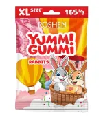 Jeleuri cu aroma de fructe in forma de iepure Roshen Yummi Gummi, 165 g