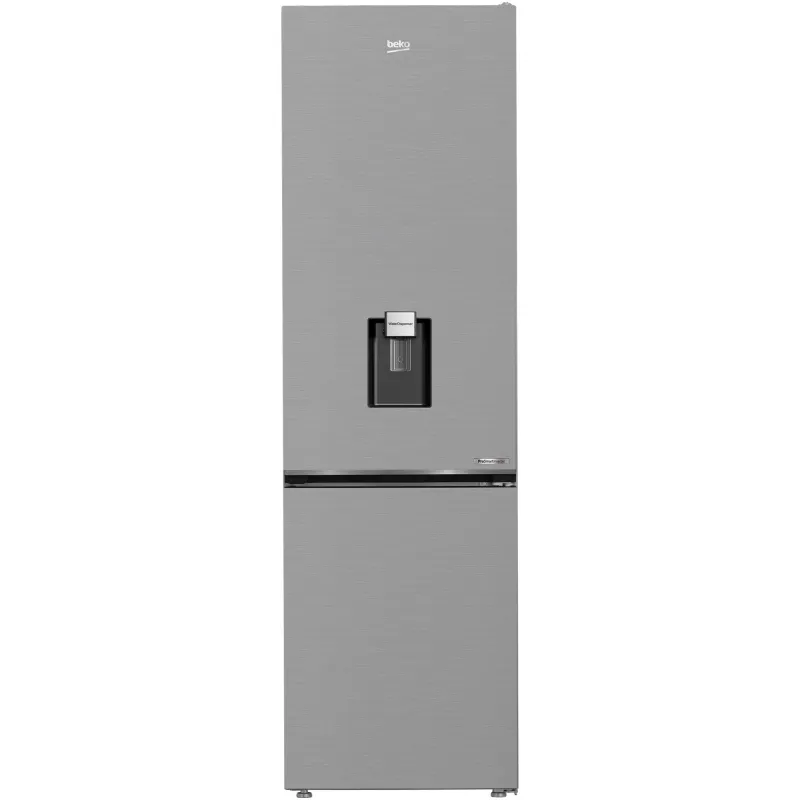 Combina frigorifica Beko B5RCNA406DHXB1, 355 l, No Frost, Clasa C, AeroFlow, HarvestFresh, Dispenser apa, MaxStore, H 203,5 cm, Inox