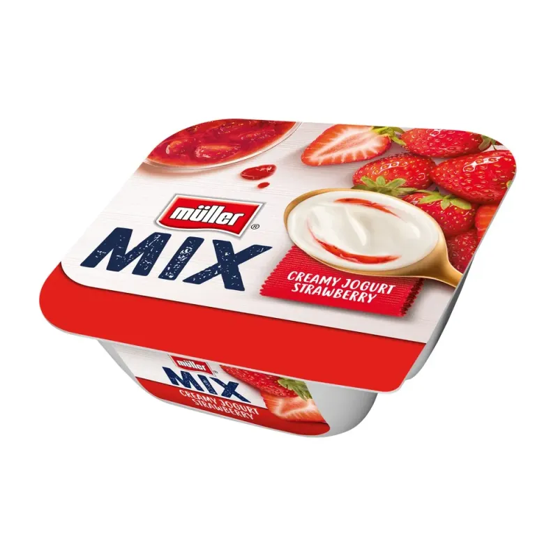 Iaurt cu capsuni Muller, 130 g