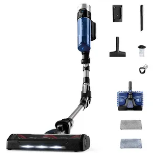 Aspirator vertical ROWENTA X-Force Flex 9.60 Aqua RH20C0WO, 0.4l, 18V, autonomie max 45 min, albastru-argintiu