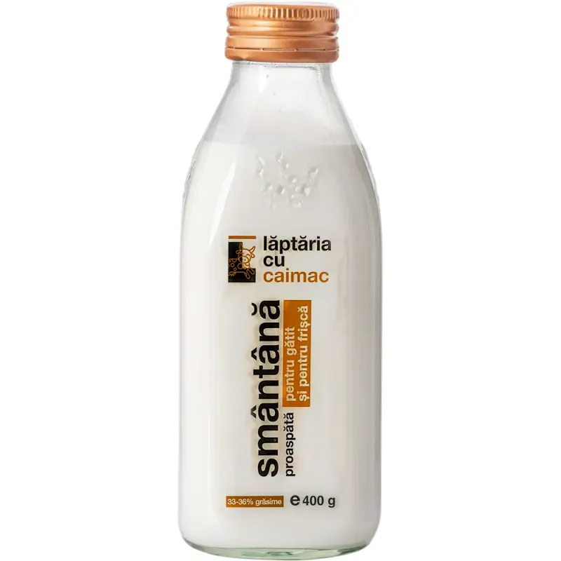 Smantana proaspata Laptaria cu caimac, 33 - 36% grasime, 400 ml