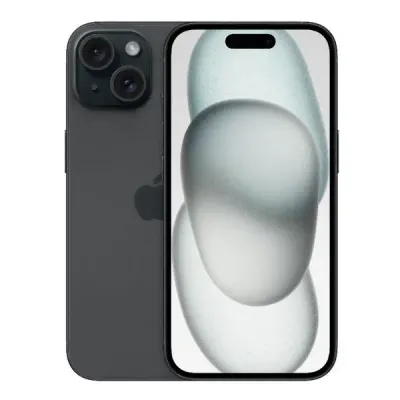 Telefon Mobil Apple iPhone 15, Super Retina XDR OLED 6.1", 128GB Flash, Camera Duala 48 + 12 MP, Wi-Fi, 5G, iOS (Negru)