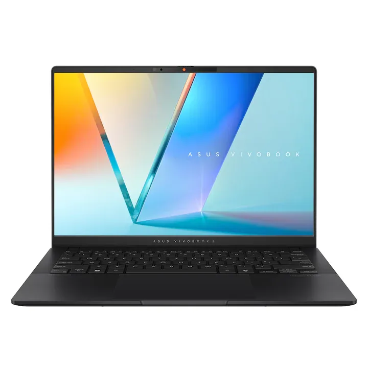 ASUS Vivobook S14 M5406KA cu procesor AMD Ryzen AI 7 350 pana la 5.0GHz, 14'', WUXGA, OLED, 24GB LPDDR5X RAM, 1TB SSD, AMD Radeon Graphics, No OS, Neutral Black