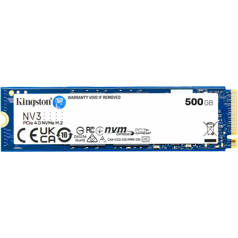 Solid State Drive (SSD) Kingston NV3, 500GB, PCIe 4.0 NVMe, M.2.