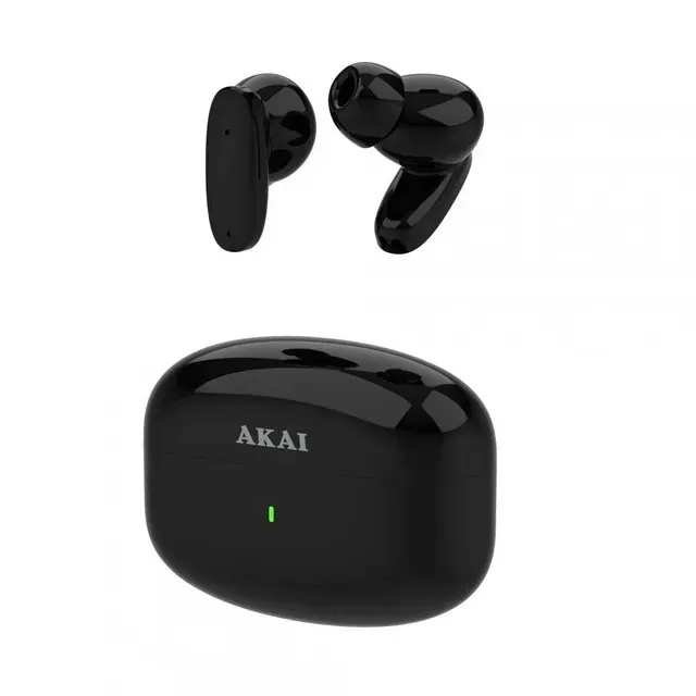 Casti fara fir True Wireless Stereo Akai J400, Bluetooth 5.3, ENC, negru