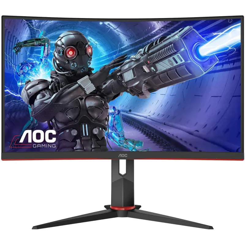 Monitor Gaming Curbat AOC C32G2ZE/BK, 31.5", FHD (1920x1080), VA, 1500R, 240Hz, 0.5ms MPRT, 4ms GtG, Adaptive Sync, AMD FreeSync Premium, Low Blue Light, Flicker Free, 2x HDMI 2.0, DisplayPort 1.2, VESA 100x100mm, Negru