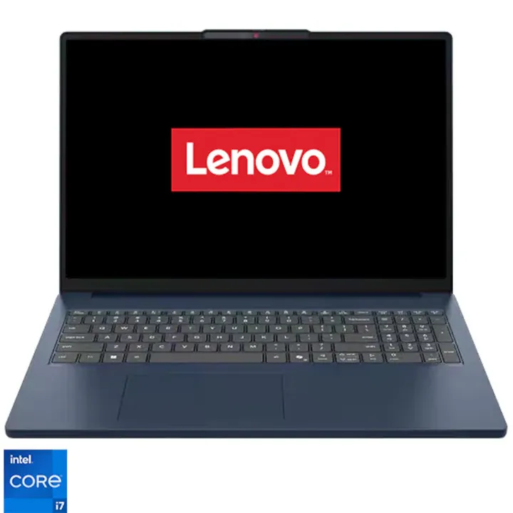 Lenovo IdeaPad Slim 3 16IRH10 cu procesor Intel® Core™ i7-13620H pana la 4.9GHz, 16" WUXGA, IPS, 16GB DDR5 RAM, 512GB SSD, Intel® UHD Graphics, No OS, Cosmic Blue, Aluminiu