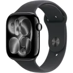 Apple Watch 11 GPS + Cellular, Carcasa Jet Black Aluminium 42mm, Black Sport Band - M/L