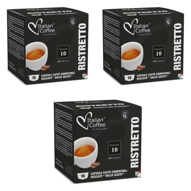Cafea-48 Capsule Cafea Ristretto-Compatibile Dolce Gusto