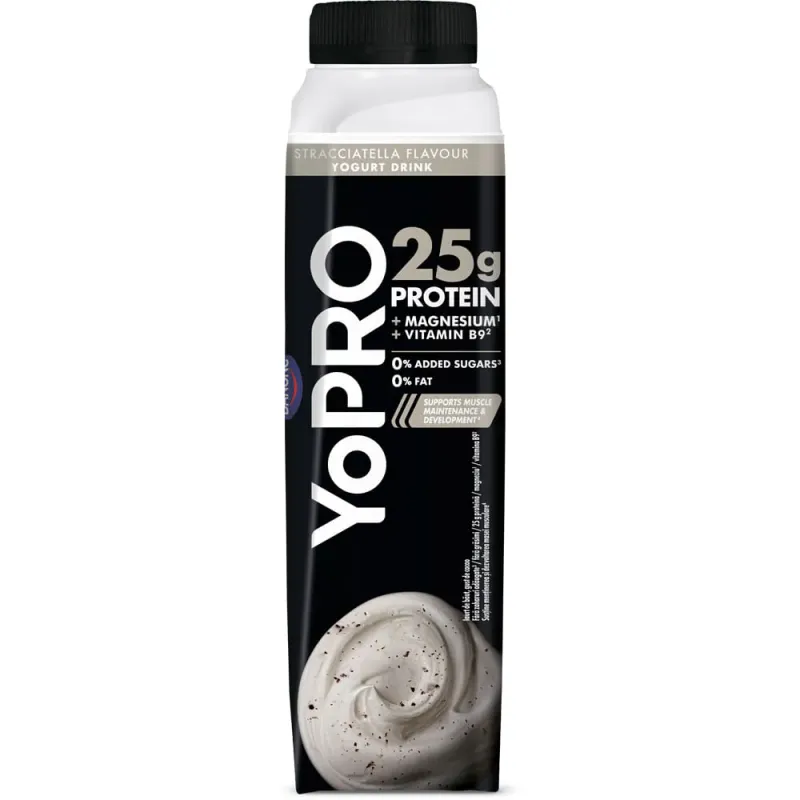 Iaurt proteic de baut cu stracciatella YoPro, 300 g
