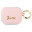 Guess GUAPSSSI AirPods Pro cover pink/pink Silicone Vintage Script