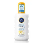 Spray de protectie solara Nivea Sun cu actiune rapida Sensitive SPF 50+, 200 ml