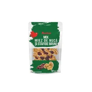 Mix de nuca si stafide brune Auchan, 50 g
