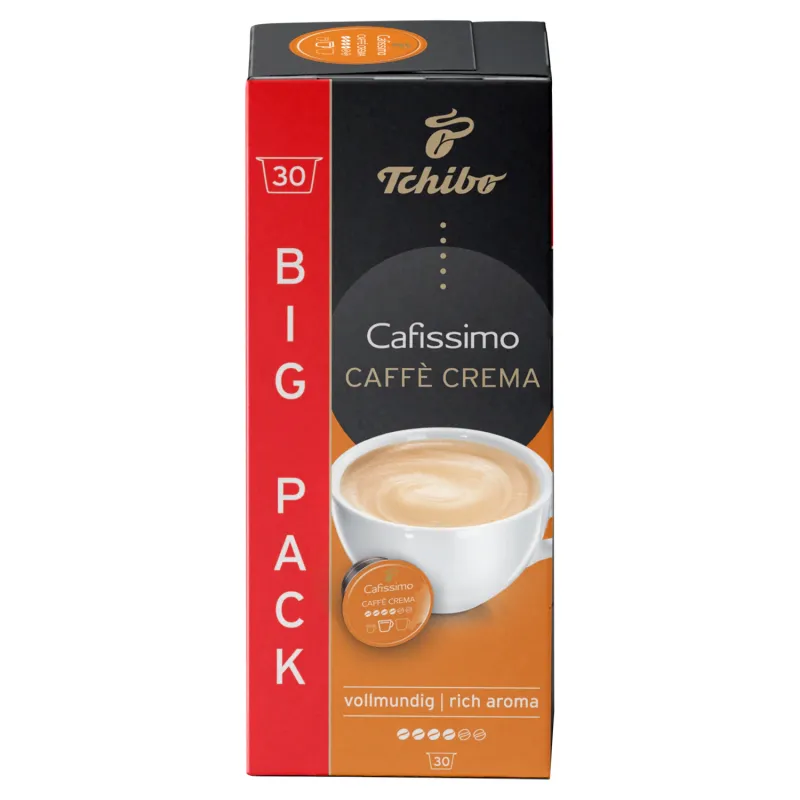 Cafea capsule, Tchibo Cafissimo Caffe Crema Rich Aroma, 30 buc, big pack, 222 g