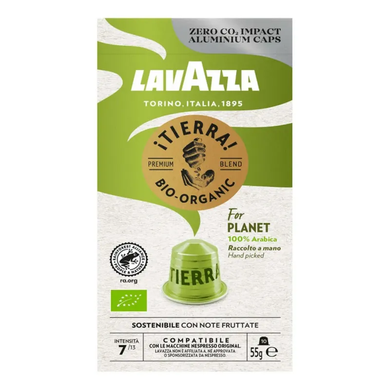 Capsule cafea Lavazza Bio Tierra, compatibile Nespresso, 10 capsule