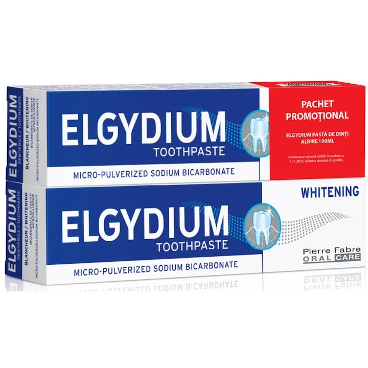 Pachet Pasta de dinti albire ELGYDIUM 2 x 100 ml