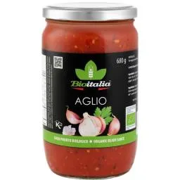Sos de rosii bio cu usturoi copt 350g