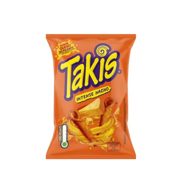 Tortilla chips cu aroma de branza Takis Intense Nacho, 130 g