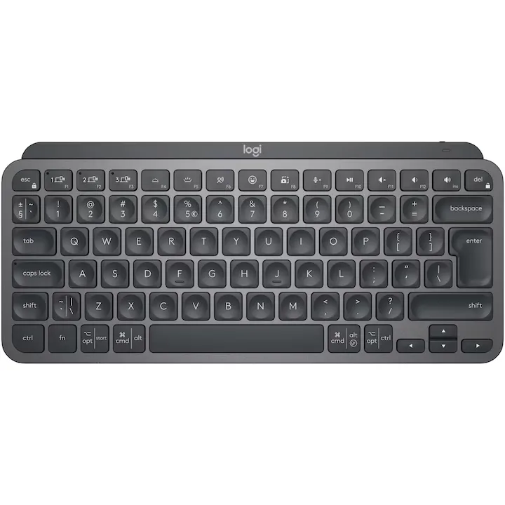 Tastatura iluminata Logitech MX Keys Mini, Wireless, layout US INTL, Negru