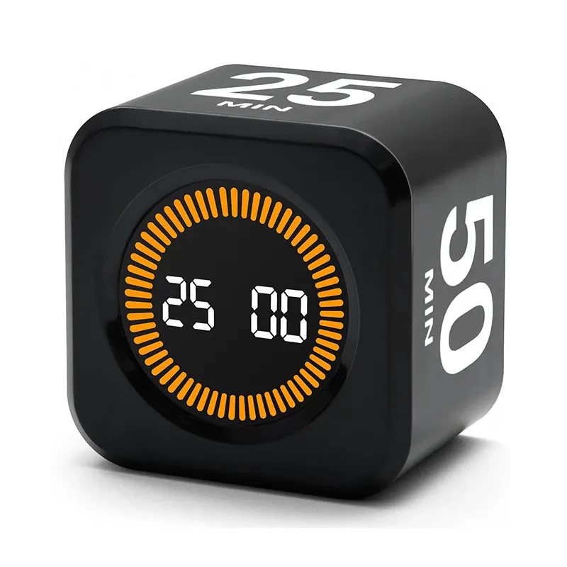 Ceas de bucatarie, Timer Cub Vizual, Negru, 5x5x3.8cm
