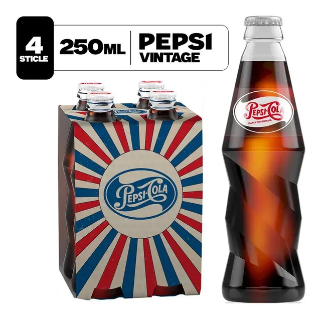 Bautura carbogazoasa Pepsi Cola Vintage, sticla, 4 x 0.25 l
