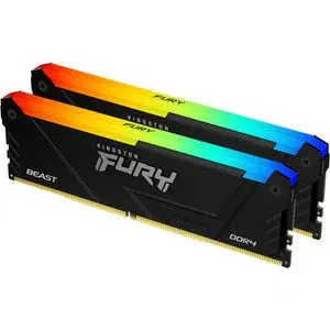 Memorie desktop KINGSTON Fury Beast RGB, 2x8GB DDR4, 3600MHz, CL17, KF436C17BB2AK2/16
