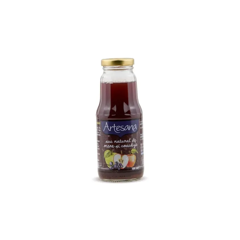 Suc natural de mere si coacaze Artesana, 0.3 l