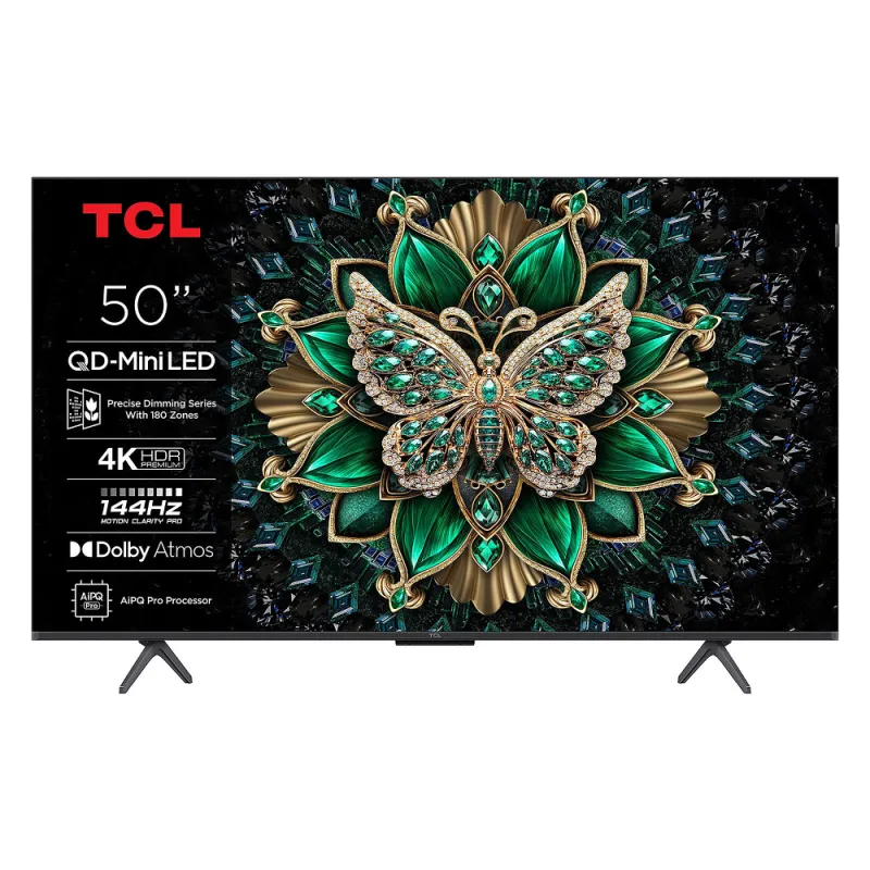 Televizor Smart MiniLED TCL 50C61K, 126 cm, Google TV, 4K Ultra HD,100Hz Negru