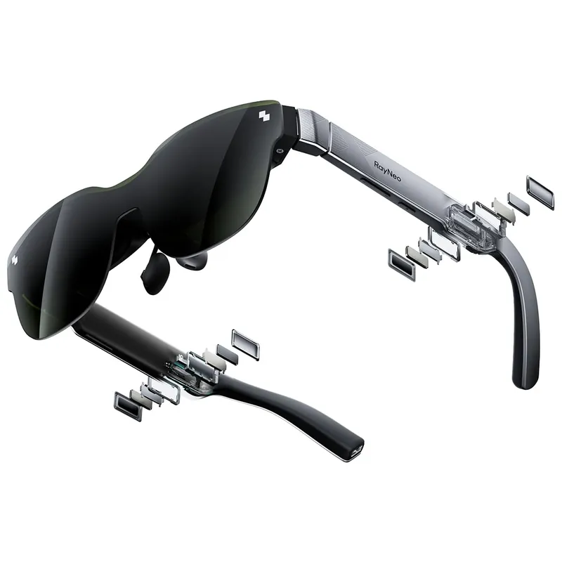 Ochelari RayNeo Air 3s AR/XR, ecran HueView FHD de 201", 120Hz, ochelari video AR portabili pentru jocuri, pentru iPhone 16/15, Android, Mac, Switch, PS5, Steam Deck - Sisteme de cinema portabile de ultima generatie