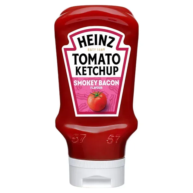 Ketchup cu aroma de bacon Heinz, 400 ml