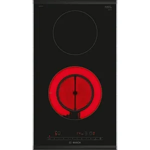 Plita incorporabila BOSCH PKF375FP2E, Vitroceramica, 2 arzatoare, Touch Control, negru